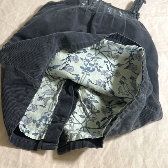 Janie & Jack Purple Blue Floral Embroidered Corduroy Jumper Dress size 2T - Picture 9 of 13